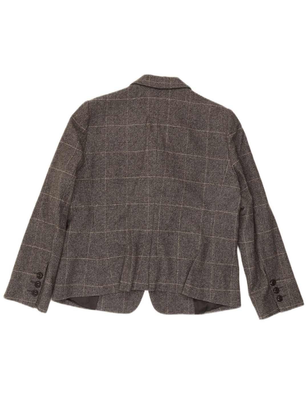 Armani Collezioni Ženska jakna sa 3 gumba IT 50 XL Siva karirana vuna