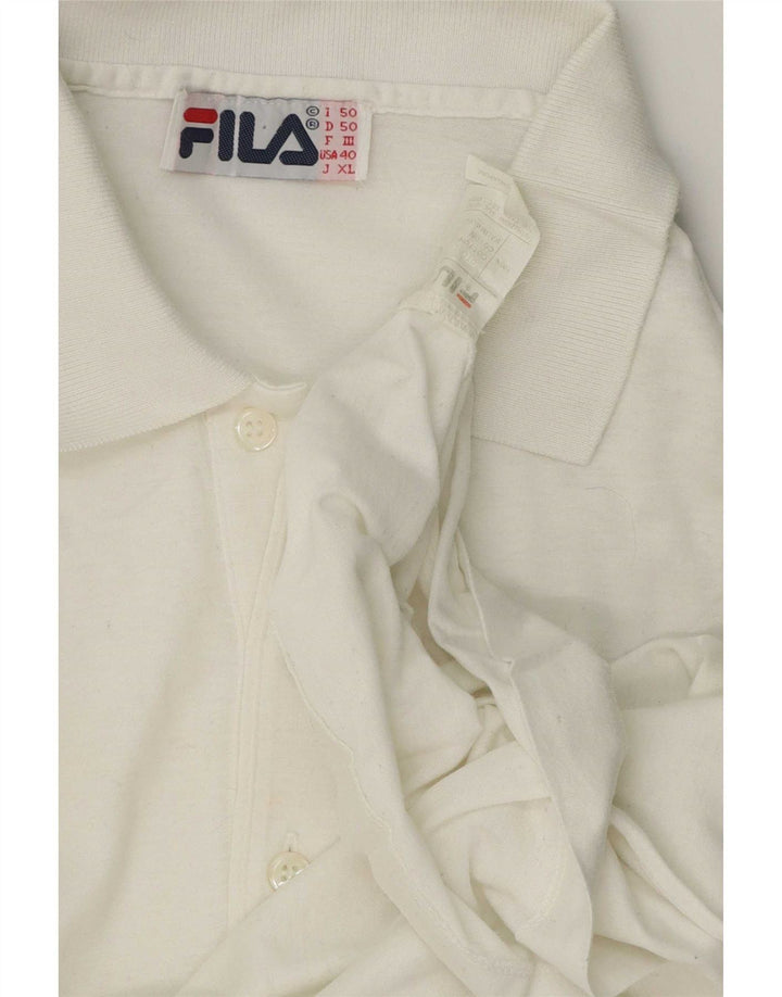 Fila muška grafička polo majica IT 50 pamuk srednje bijele boje