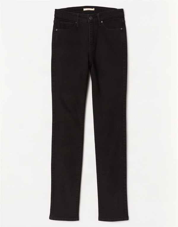 Levi's ženske 712 uske traperice W25 L32 crni pamuk