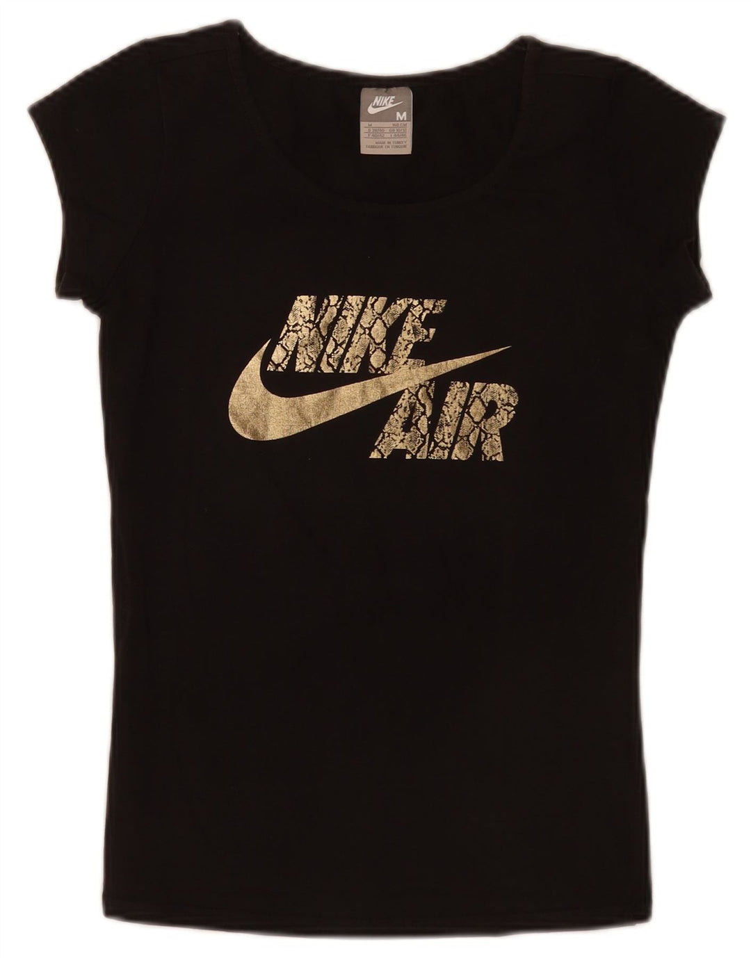 Nike Ženska grafička majica kratkih rukava UK 10/12 srednje crna