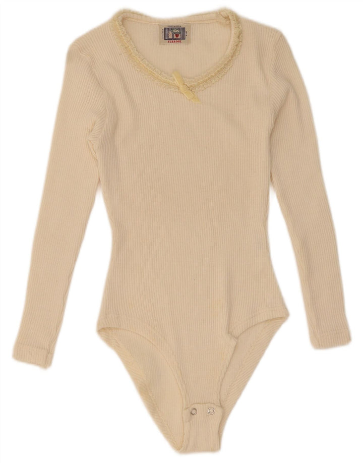 Compagnie Ženski bodi dugih rukava UK 12 Medium Off White