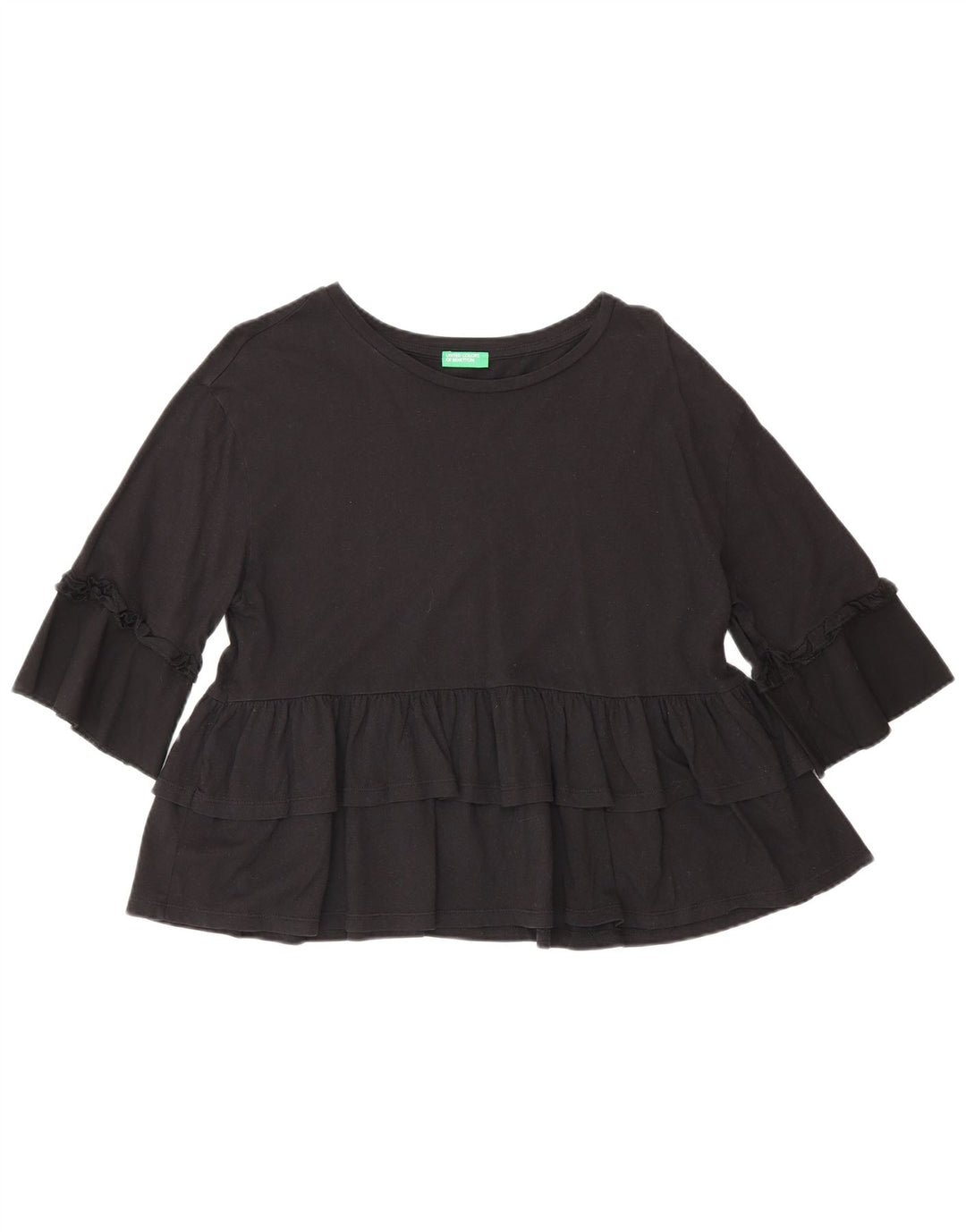 Benetton ženski gornji dio bluze 3/4 rukava US 4 Small Black