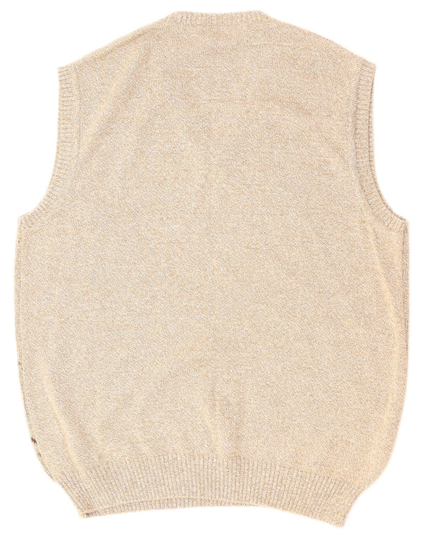 MARC RENE Muška majica bez rukava IT 48 Srednje bež Argyle/Diamond Cotton