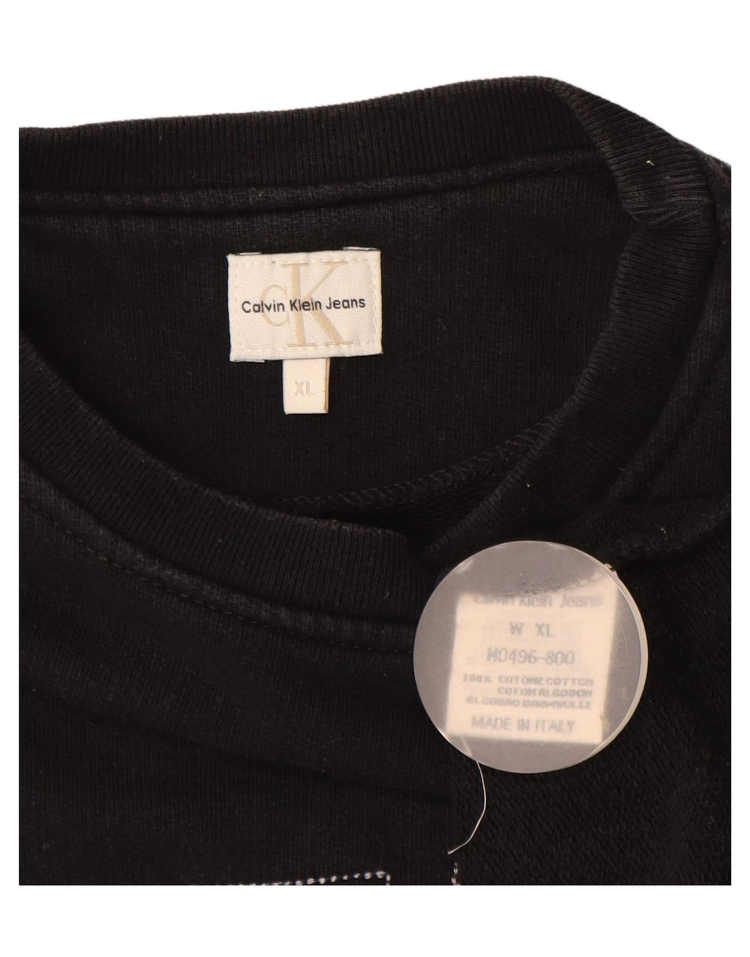 CALVIN KLEIN JEANS Muški džemper s grafičkim motivima XL crni