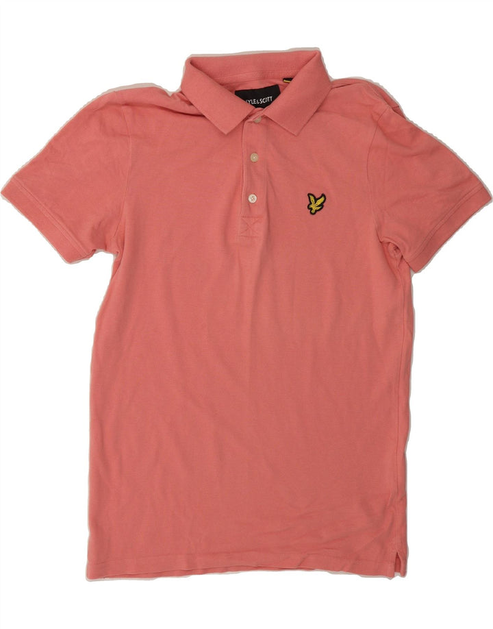 LYLE & SCOTT Mens Polo Shirt Small Pink Cotton Vintage Lyle & Scott and Second-Hand Lyle & Scott from Messina Hembry 