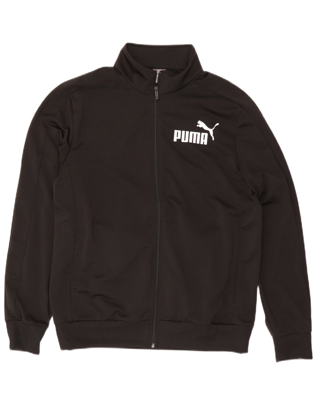 Puma muška trenirka s grafičkim motivima, velika jakna od crnog poliestera