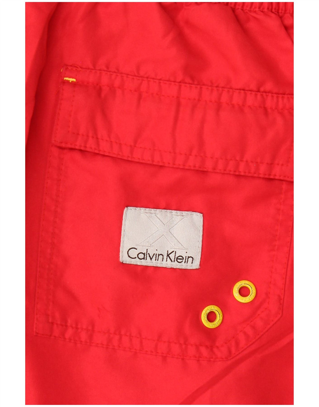 CALVIN KLEIN Muške kratke hlače za plivanje Espana Graphic Medium Red Colourblock
