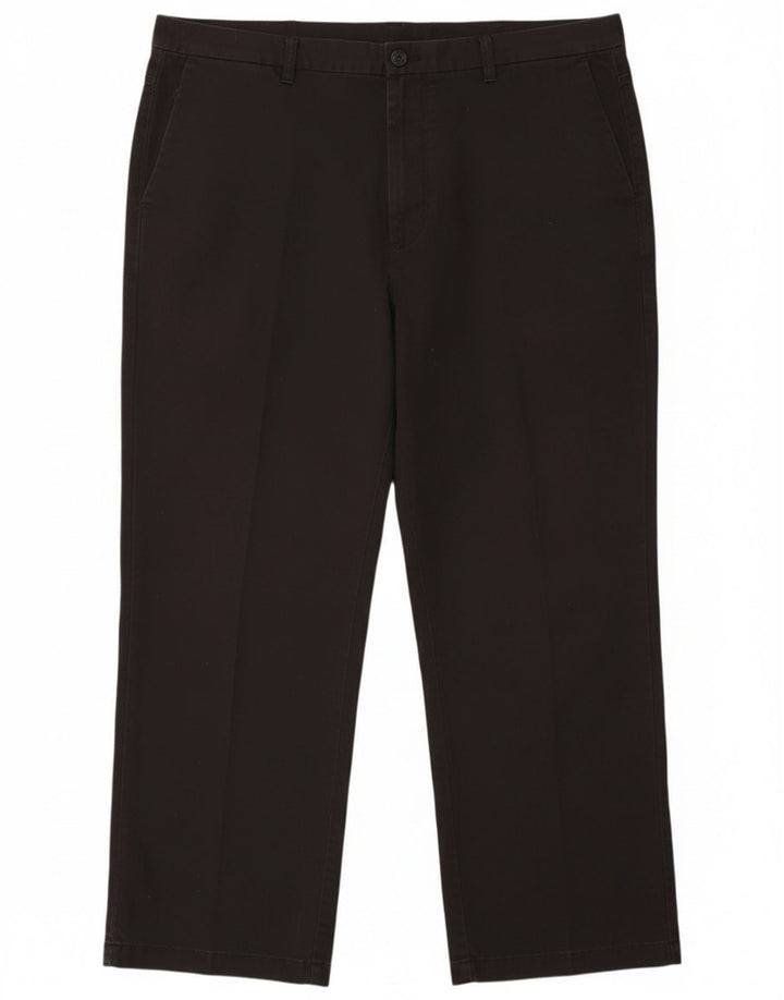 Izod muške ravne chino hlače W48 L30 crni pamuk