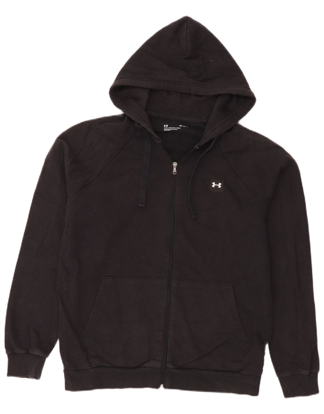 Under Armour muški pulover s kapuljačom na patentni zatvarač Srednje crni pamuk