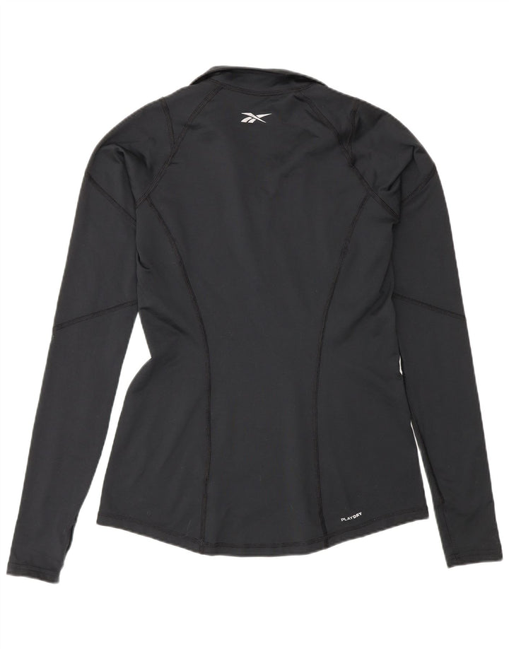 Reebok Ženska trenirka s patentnim izrezom UK 12 Srednje crni poliester