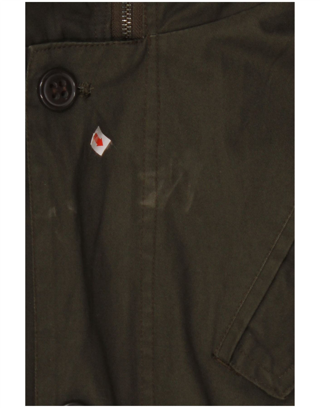 VINTAGE muška parka jakna s kapuljačom UK 40 Large kaki pamuk