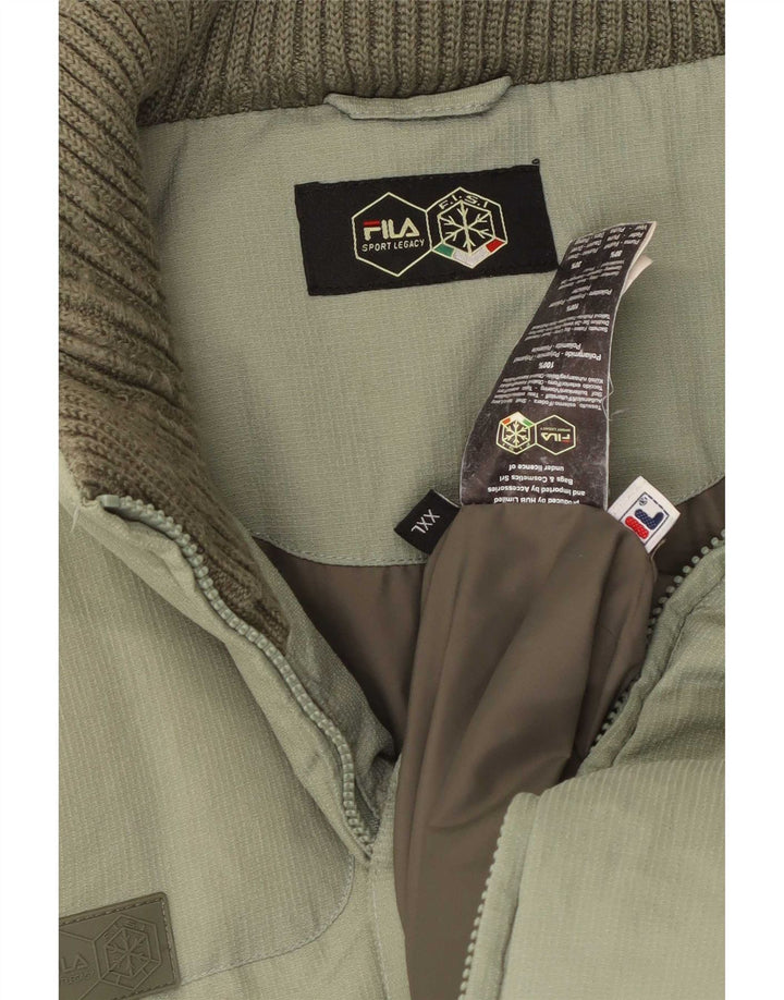 Fila Mens Padded Jacket UK 44 2XL Green Polyamide