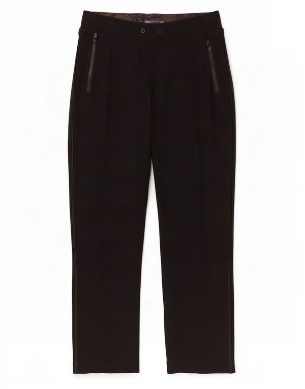 Marks & Spencer Womens Tracksuit Trousers UK 12 Medium Black Animal Print