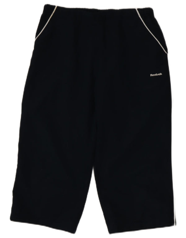 Reebok Ženske Capri Trenirke Hlače UK 14 Medium tamnoplavi poliester