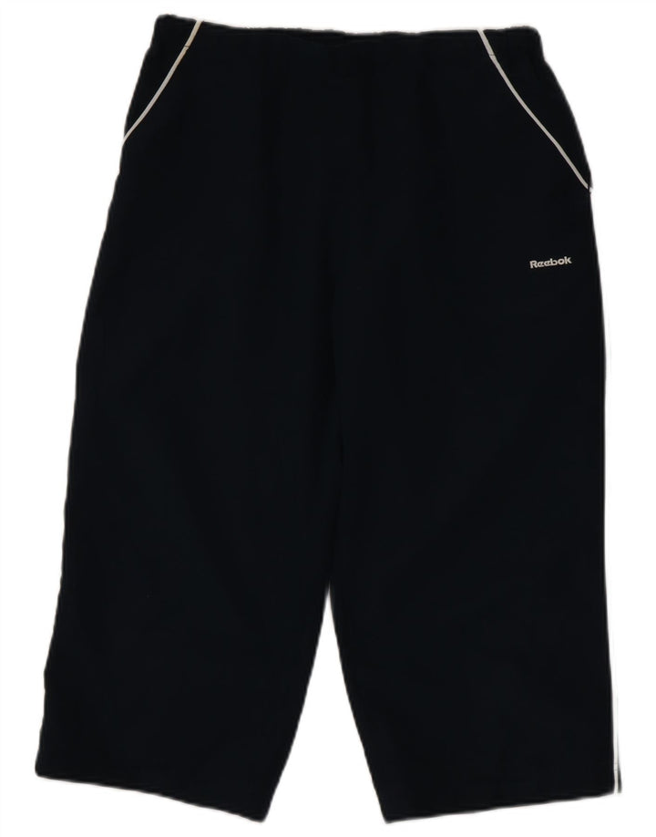 Reebok Ženske Capri Trenirke Hlače UK 14 Medium tamnoplavi poliester