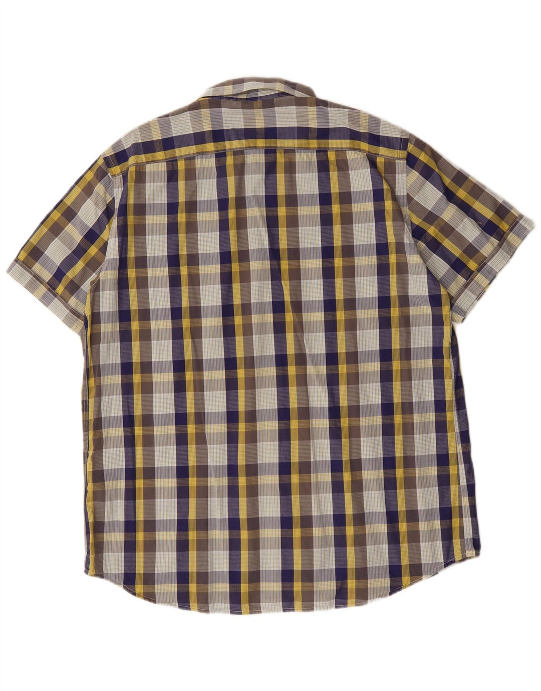 CARRERA Mens Short Sleeve Shirt XL Multicoloured Check Cotton