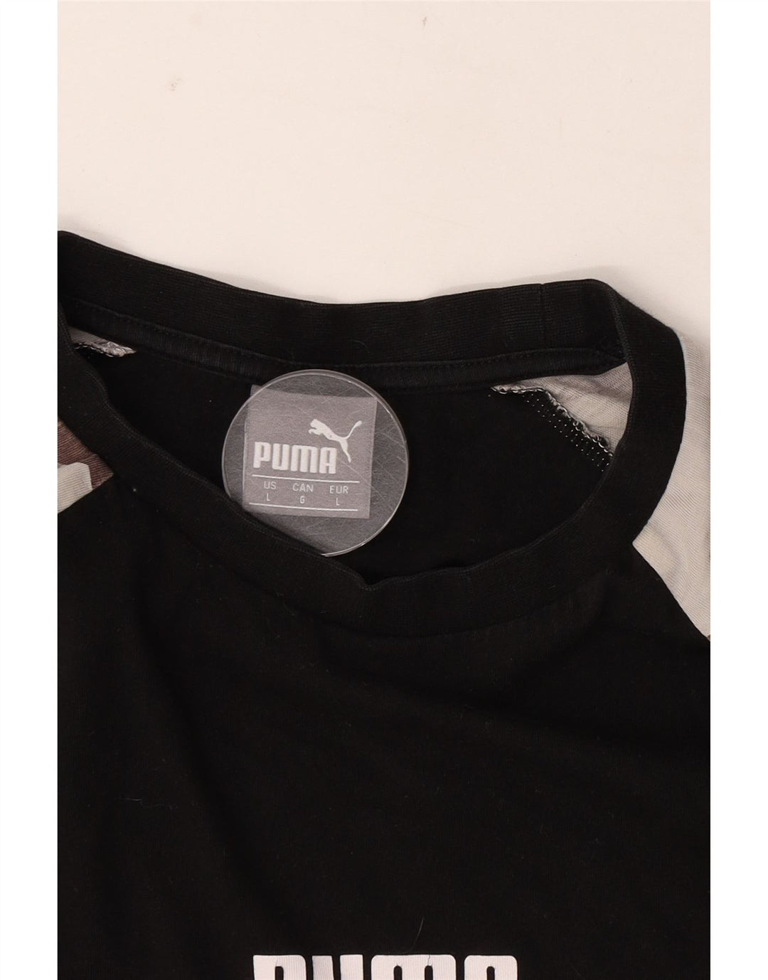 Puma muška majica s grafičkim motivima, velika crna kamuflažna majica