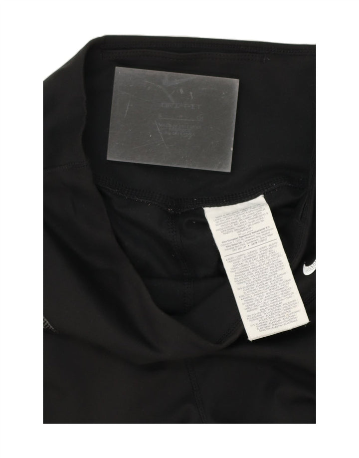 NIKE Womens Dri Fit Leggings UK 10 Small  Black Colourblock Polyester Vintage Nike and Second-Hand Nike from Messina Hembry 