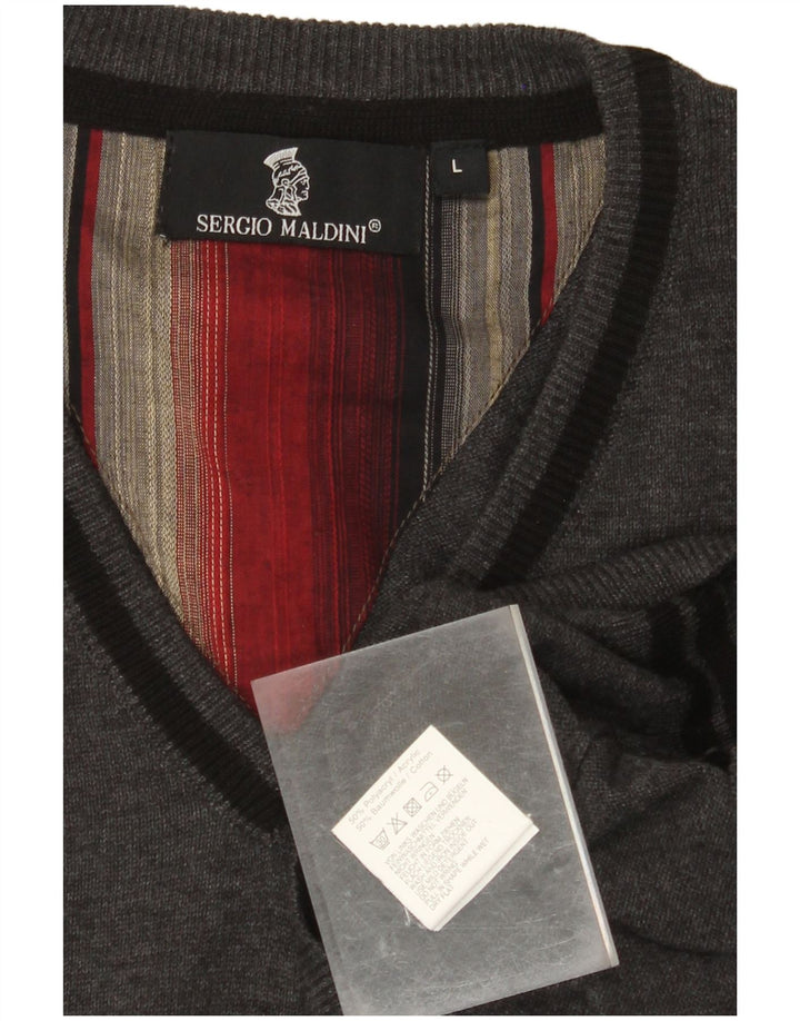 VINTAGE muški prsluk bez rukava veliki sivi poliakril