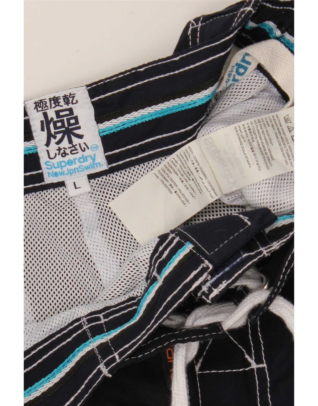 Superdry muške kratke hlače za kupanje Graphic Regular, veliki tamnoplavi poliester