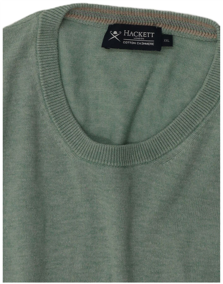 Hackett muški džemper s okruglim izrezom 2XL od zelenog pamuka