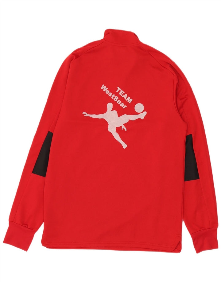 Adidas gornji dio trenirke s grafičkim zip izrezom, srednji crveni poliester