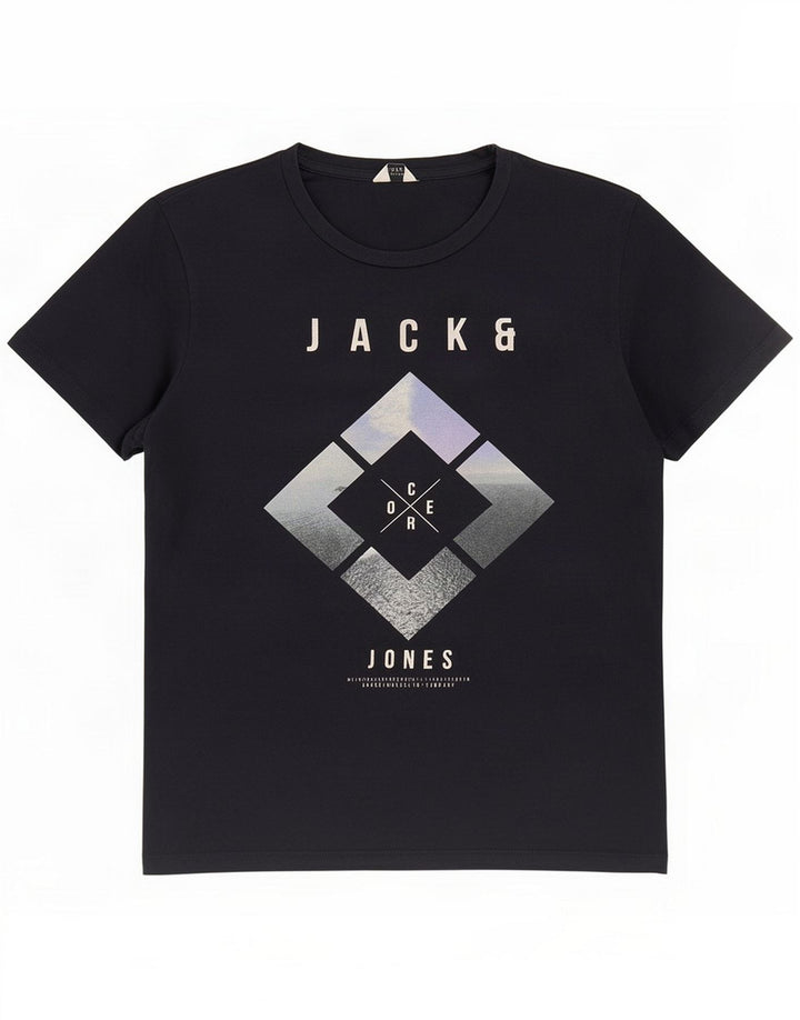 Jack & Jones majica kratkih rukava s grafičkim motivima srednje crna