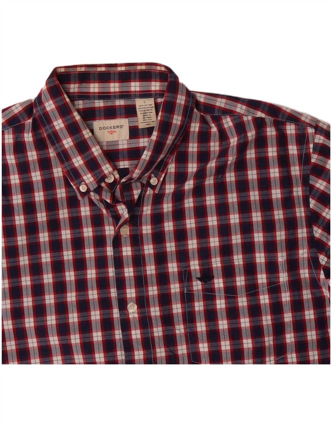 DOCKERS Velika muška košulja tamnoplava karirana pamuk
