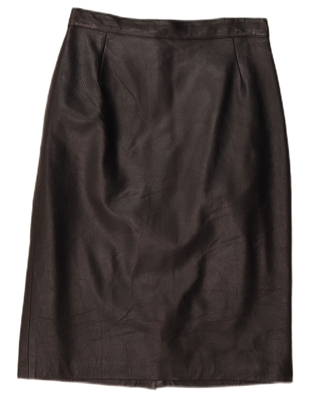 VINTAGE ženska kožna suknja IT 44 srednje W28 crna koža