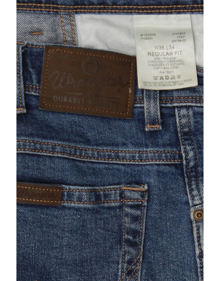 WRANGLER Muške ravne traperice W36 L34 plavi pamuk
