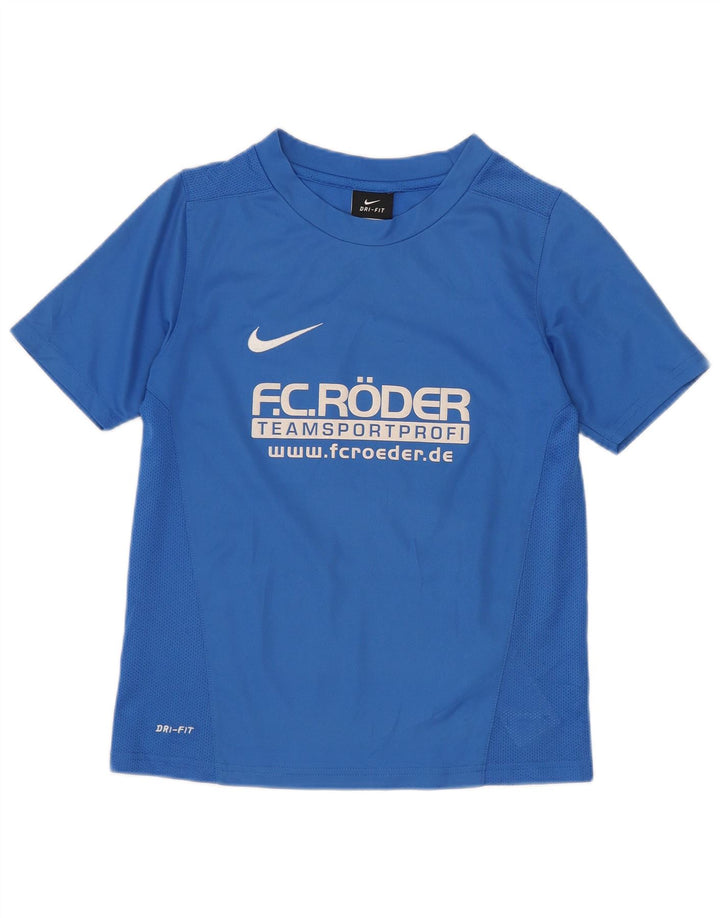NIKE Boys Dri Fit Graphic T-Shirt Top 6-7 Years XS Plavi Poliester