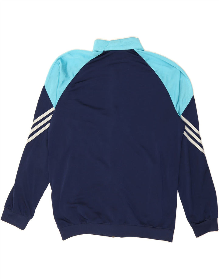 ADIDAS Mens Tracksuit Top Jacket Medium Navy Blue Colourblock Polyester Vintage Adidas and Second-Hand Adidas from Messina Hembry 