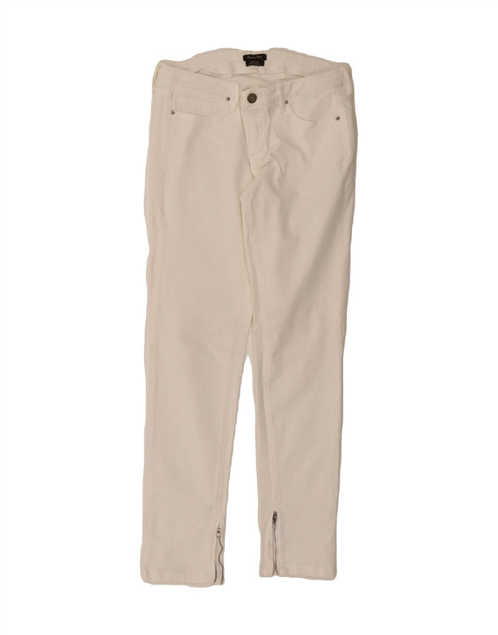 MASSIMO DUTTI Womens Crop Slim Jeans EU 38 Small W28 L28 White Vintage Massimo Dutti and Second-Hand Massimo Dutti from Messina Hembry 