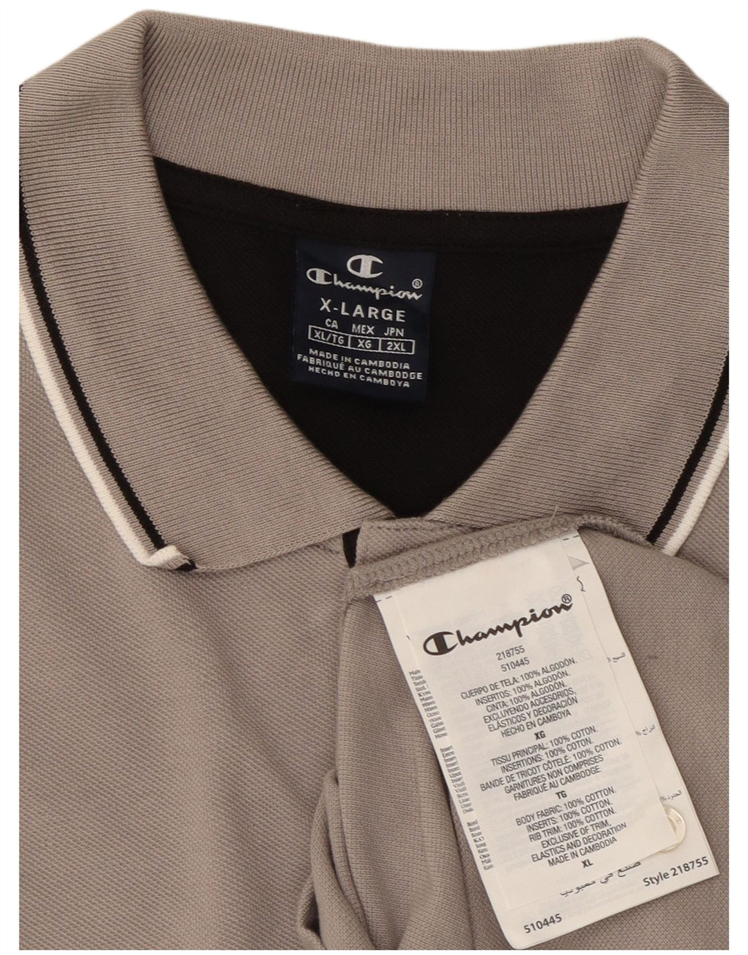 CHAMPION Muška polo majica XL sivi pamuk