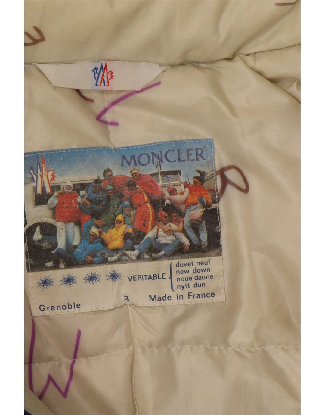Moncler muška podstavljena jakna s kapuljačom, velika plava poliamidna veličina 3