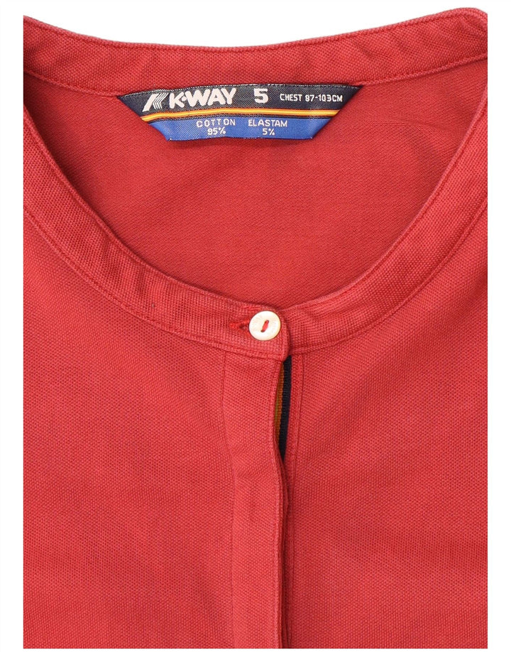 K-Way ženska polo majica UK 14 Srednje crveni pamuk