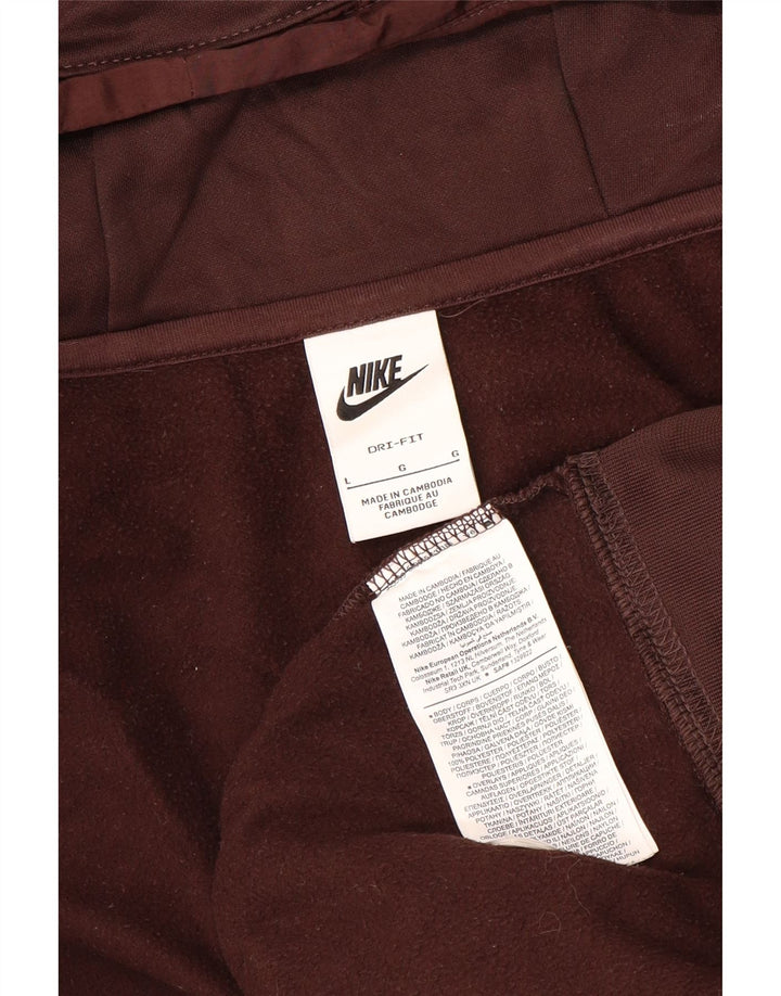 NIKE muška pulover s kapuljačom Dri Fit, veliki smeđi poliester