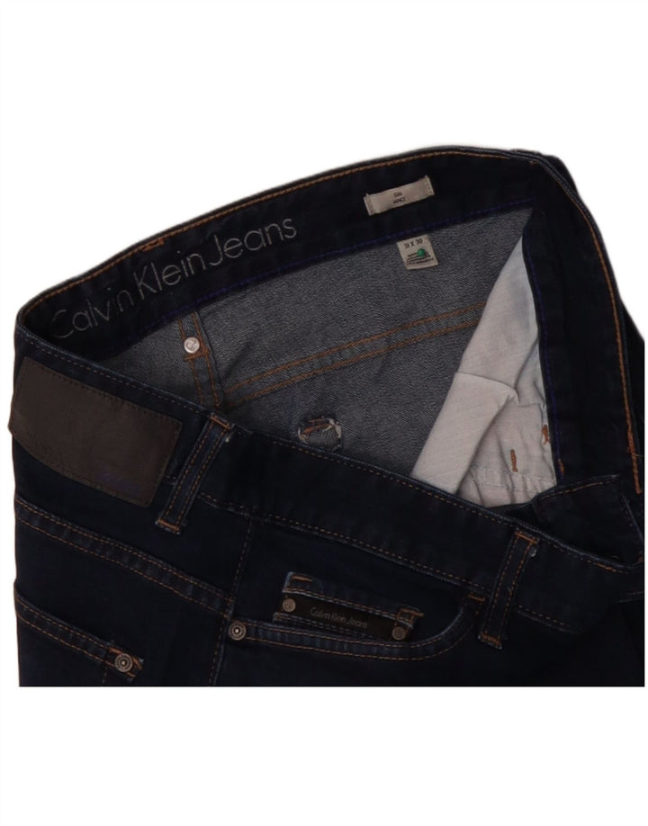 CALVIN KLEIN Muške ravne traperice W31 L27 tamnoplavi pamuk