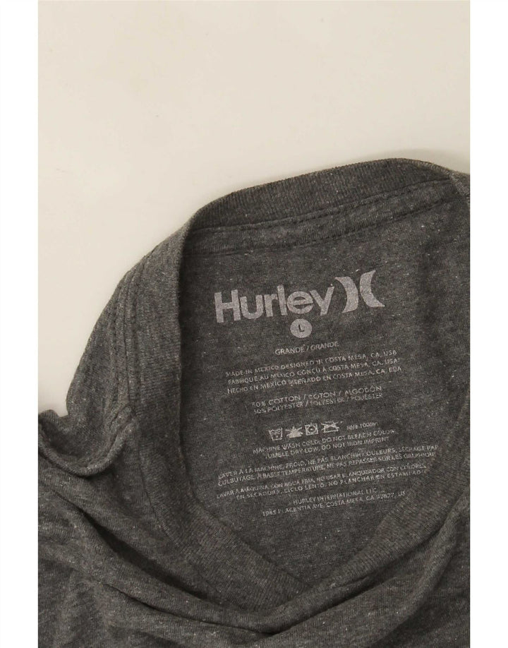 Muška majica Hurley Graphic dugih rukava, veliki sivi flekasti pamuk