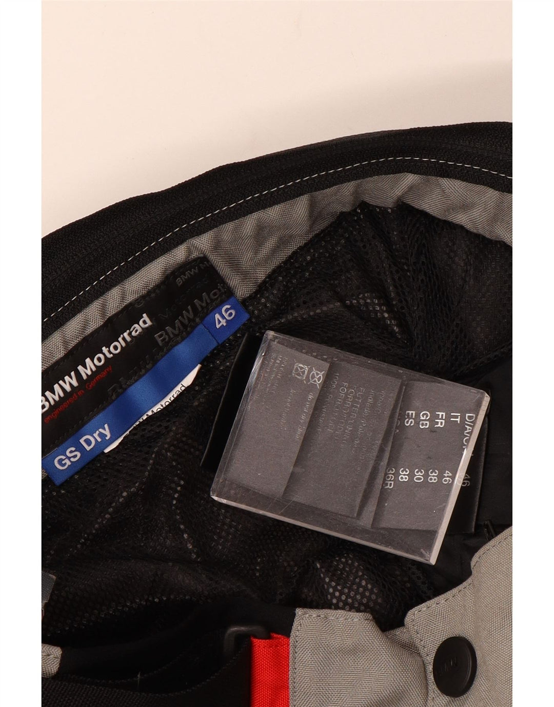 BMW MOTORRAD muške moto trkaće hlače W30 L32 poliester sive boje