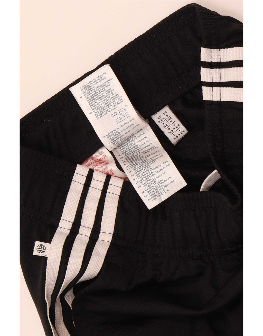 Adidas trenirka za dječake, hlače za trčanje, 9-10 godina, crni poliester
