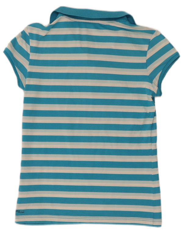 Adidas ženska polo majica Climalite UK 12 pamuk na srednje plave pruge