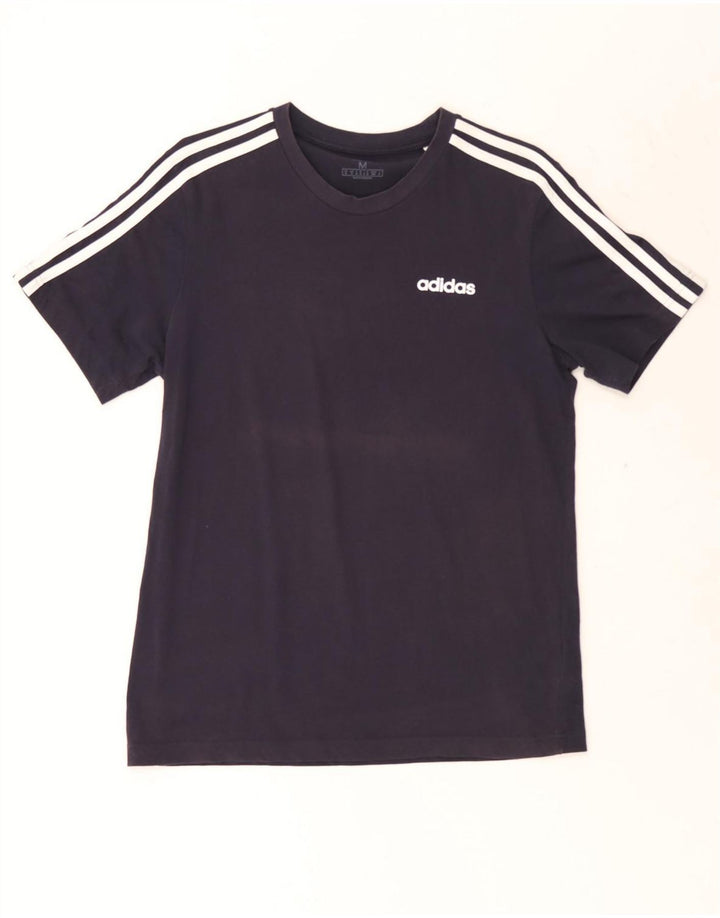 ADIDAS Mens T-Shirt Top Medium Navy Blue Cotton Vintage Adidas and Second-Hand Adidas from Messina Hembry 