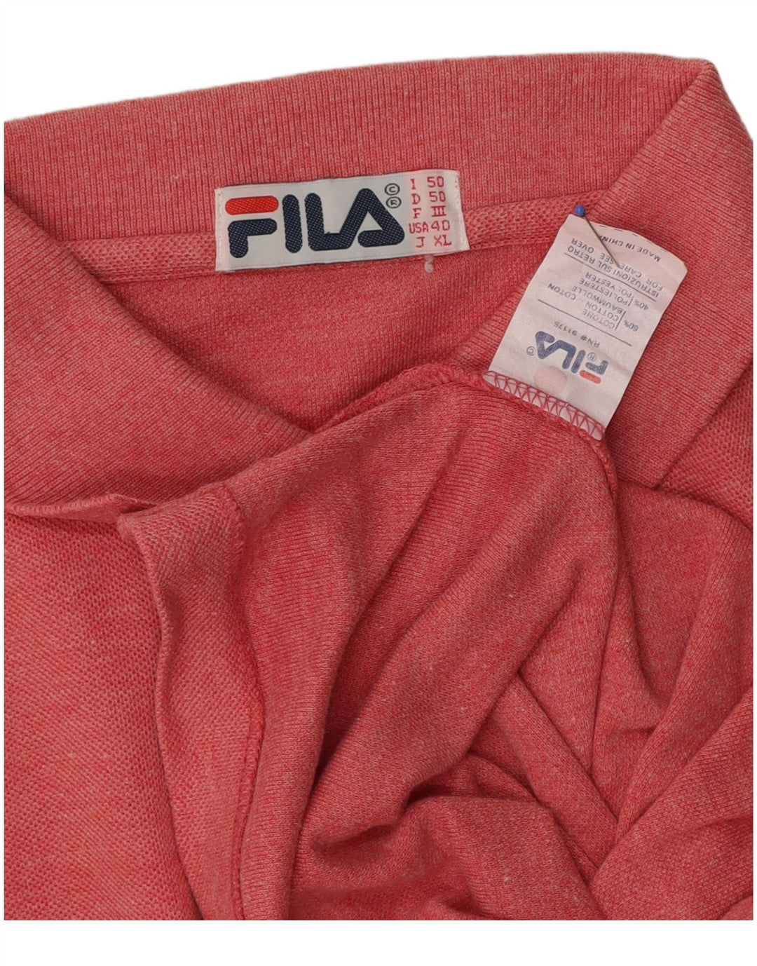 Fila muška polo majica IT 50 pamuk srednje crvene boje