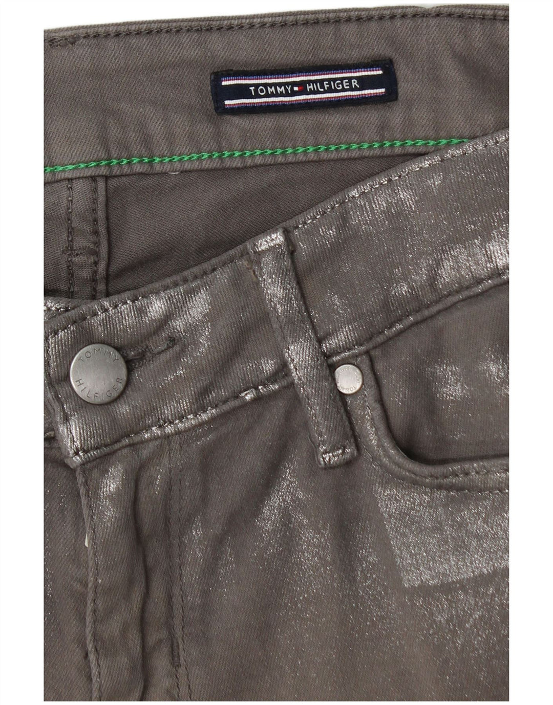 TOMMY HILFIGER Ženske uske traperice Venice LW W30 L30 Sivi pamuk