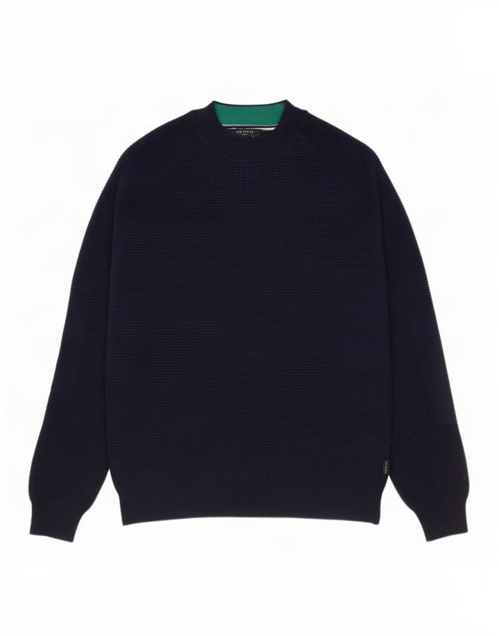 Ted Baker, muški džemper s kornjačičastim ovratnikom, veličina 3, srednje tamnoplavi pamuk
