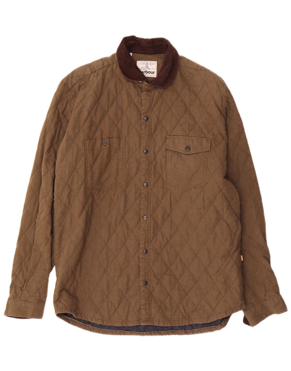 Barbour muška prošivena jakna UK 40 Large kaki pamuk