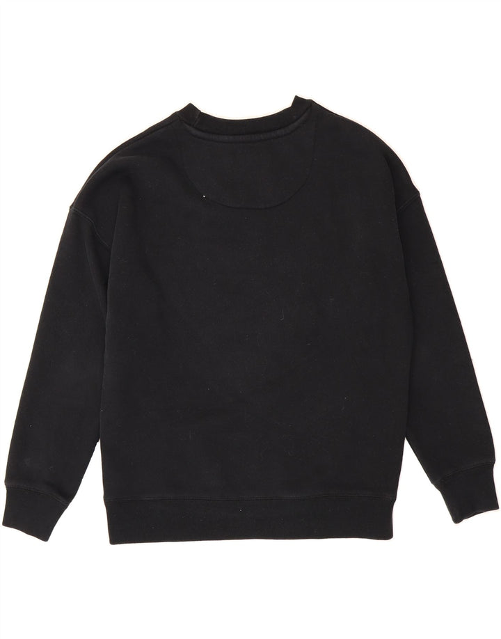 JACK WILLS Womens Oversized Graphic Sweatshirt Jumper UK 8 Small  Black Vintage Jack Wills and Second-Hand Jack Wills from Messina Hembry 