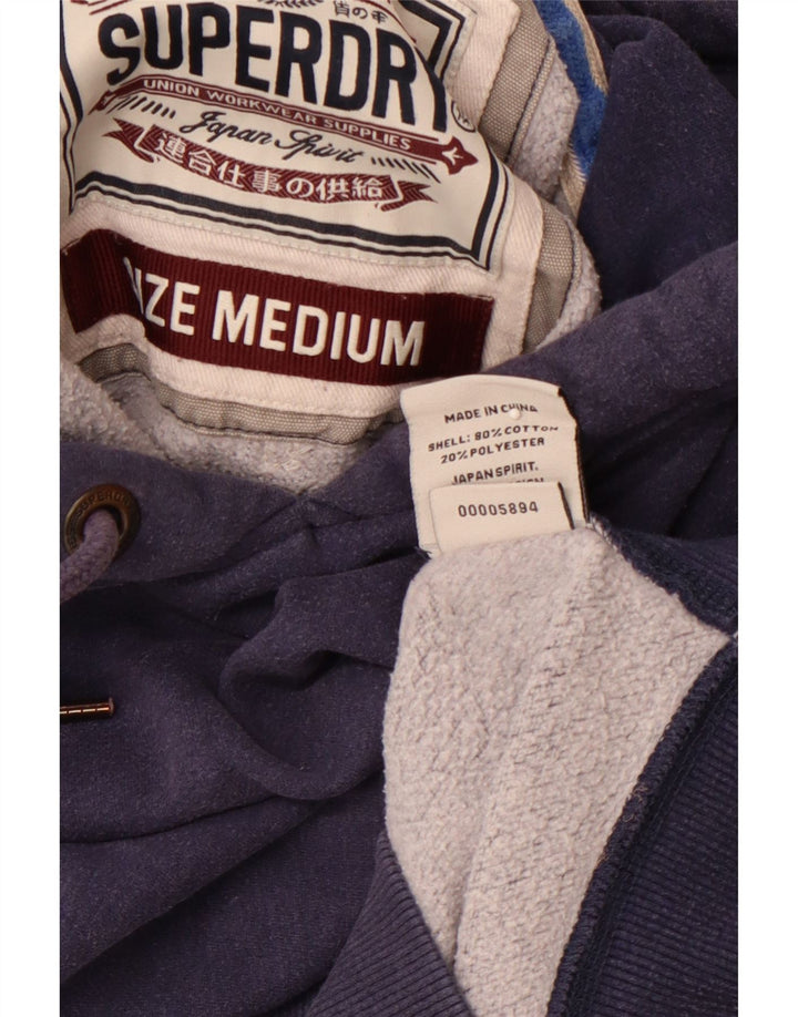 SUPERDRY muška majica s kapuljačom s kapuljačom, srednje tamnoplavi pamuk