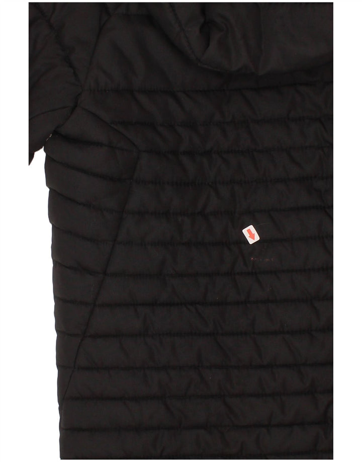 Mali crni poliesterski kaput s kapuljačom i podstavljenim kaputom Nike za djevojčice 4-5 godina